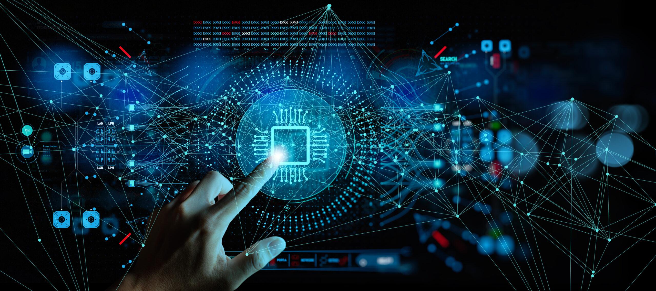 Digital network visualization with chip interface
